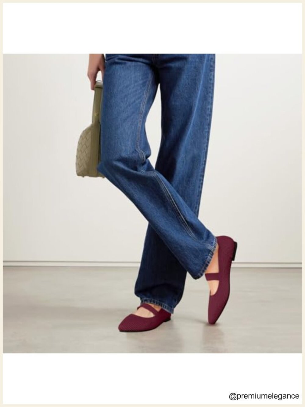 Women's Knit Mary Jane Flats Pointed Toe Lightweight Comfortable Dressy Ballet